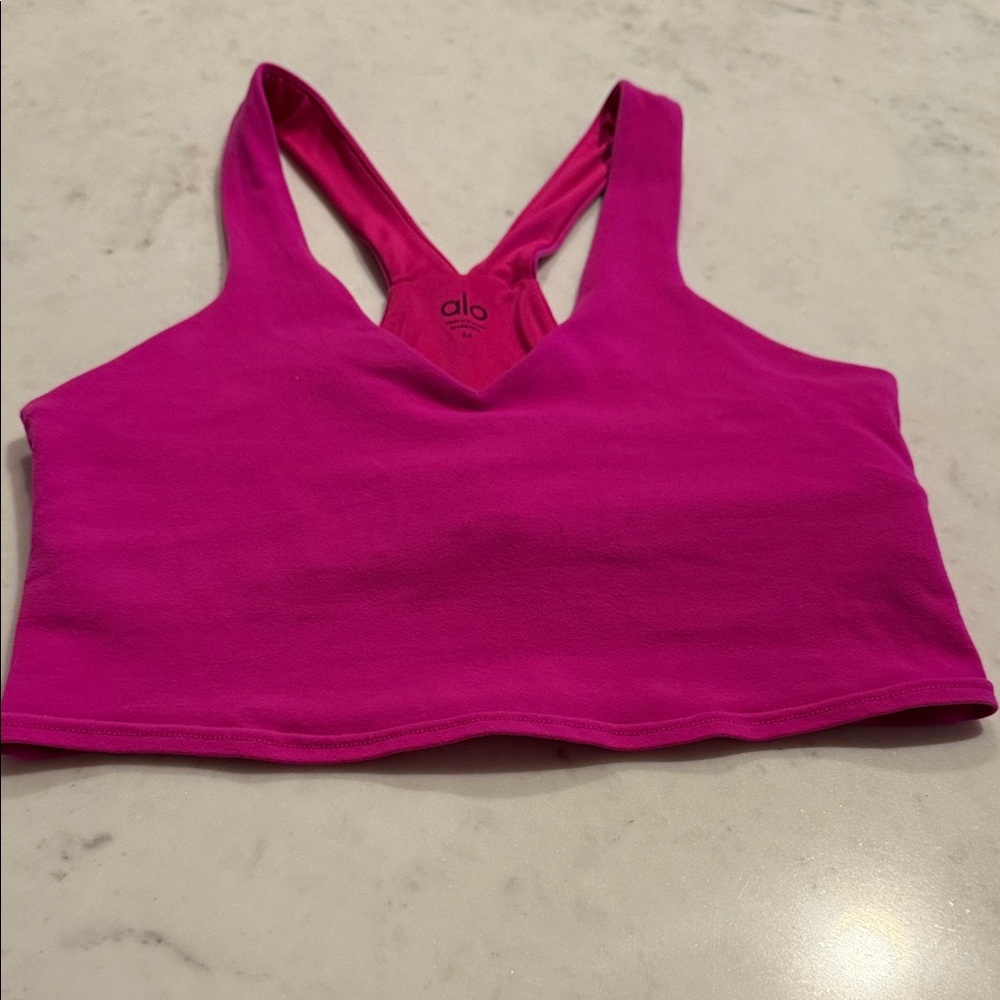 ALO Yoga Magenta/Pink Racerback Sports Bra